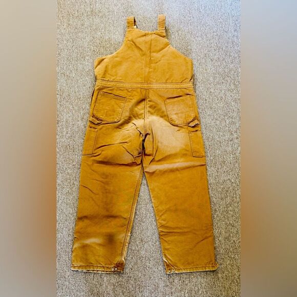Men’s Carhartt Bib Overalls in Tan, size 44x32 - Picture 2 of 5